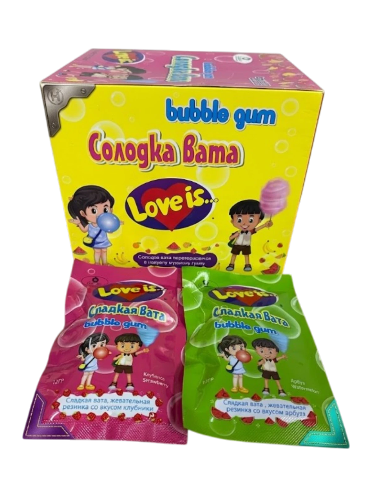 Сладкая вата + жевачка Love is - Жевательные резинки